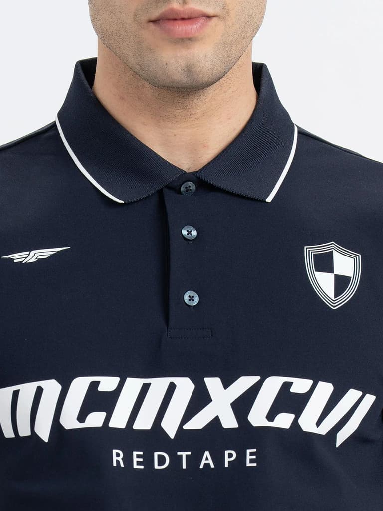 Polo T Shirts for Men in Dark Navy | Half Sleeve T Shirt — photo 4
