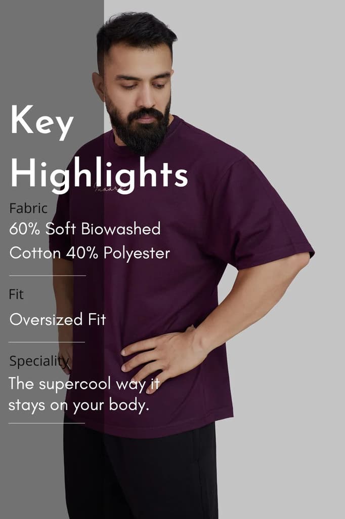Weekend Oversized T-shirt Plum — photo 8
