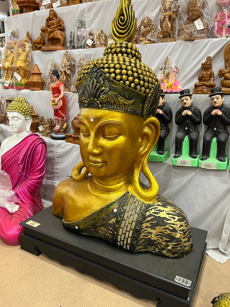 Golden Buddha Head Statue | Sculpture | Gold | Gold