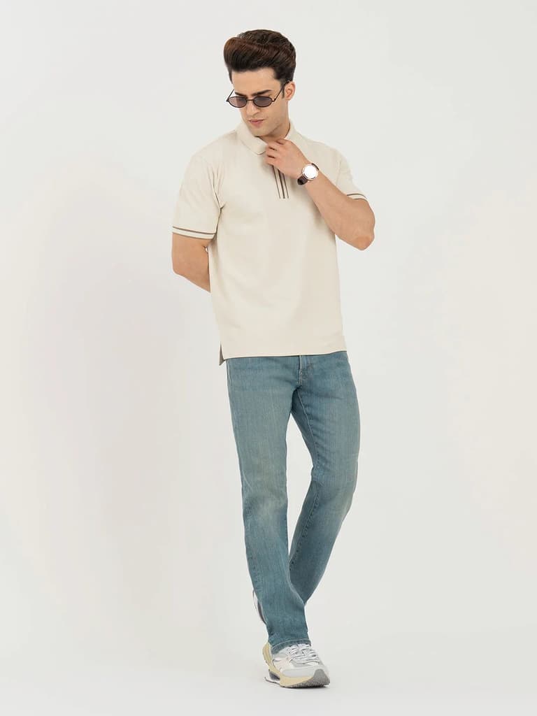 Polo T Shirts for Men in Beige | Classic Polo T Shirts — photo 5