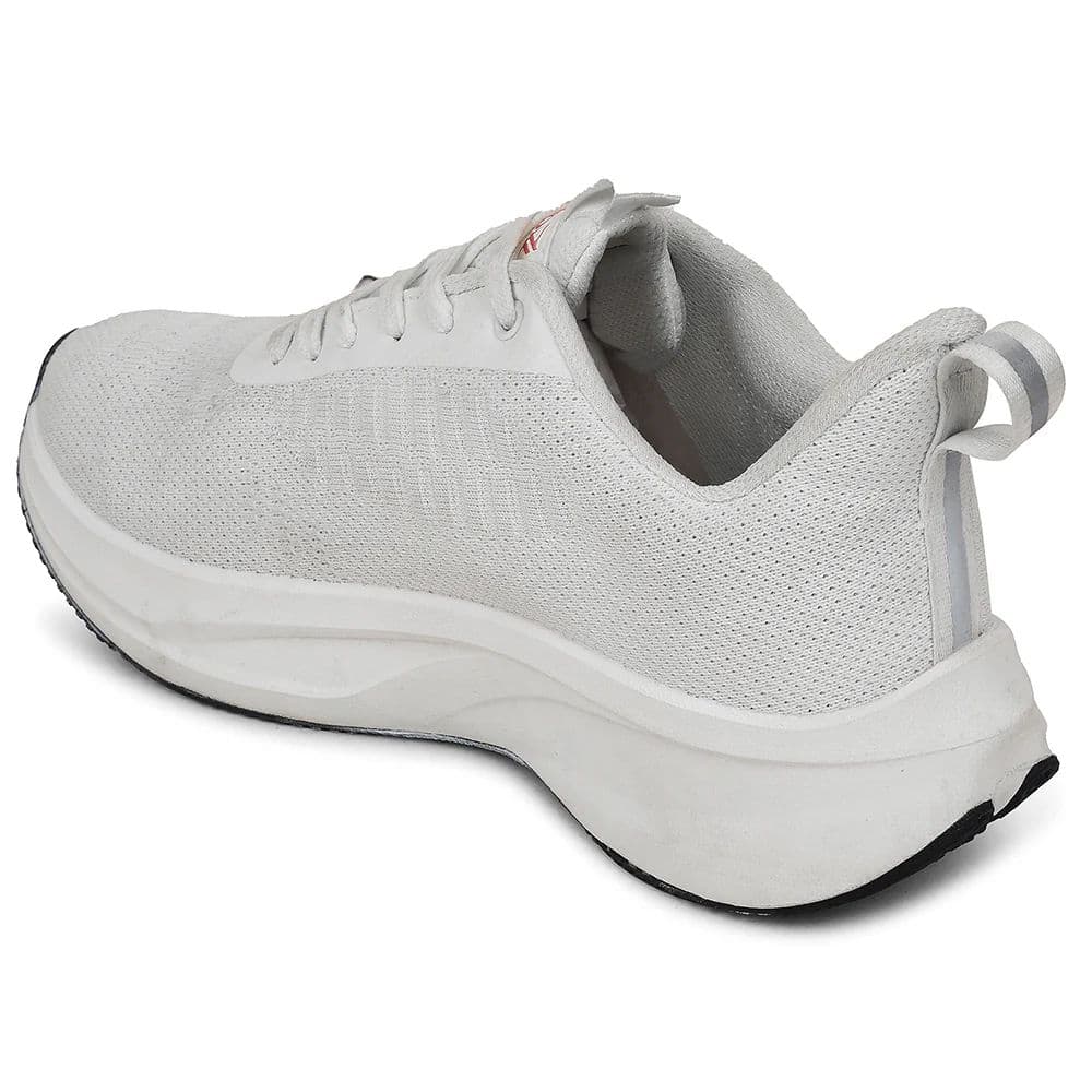 Leap7x White Sports Lacing Running Shoes For Men ROASTER-1E By Liberty — photo 6