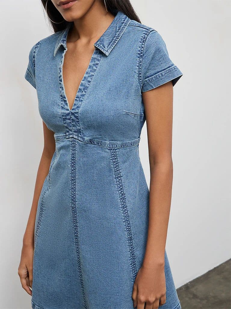 Nuon Blue A-Line Denim Dress — photo 3