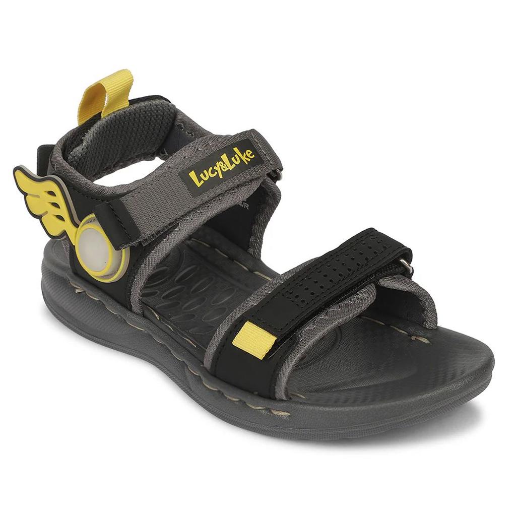 Lucy & Luke WINGS-1 Dynamo Grey Casual Flat Sandal for Kids by Liberty