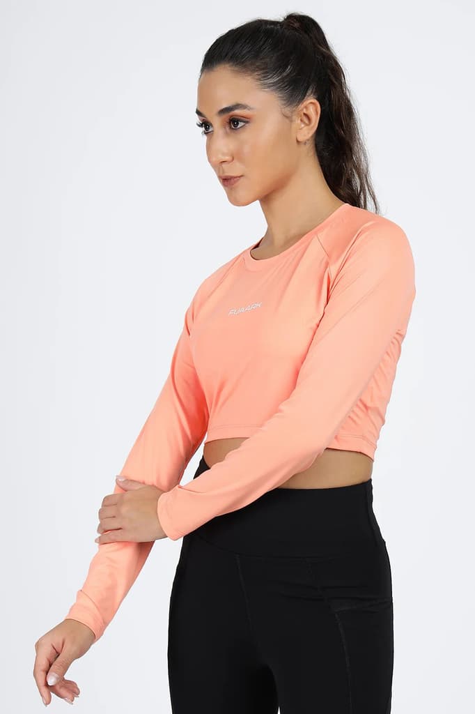 Classic Crop Top T-shirt Peach — photo 4