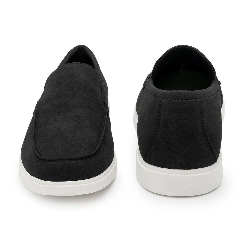 Vegan Loafer Shoes for Men in Black| Low-Cut Formal Dress Shoes. — photo 4