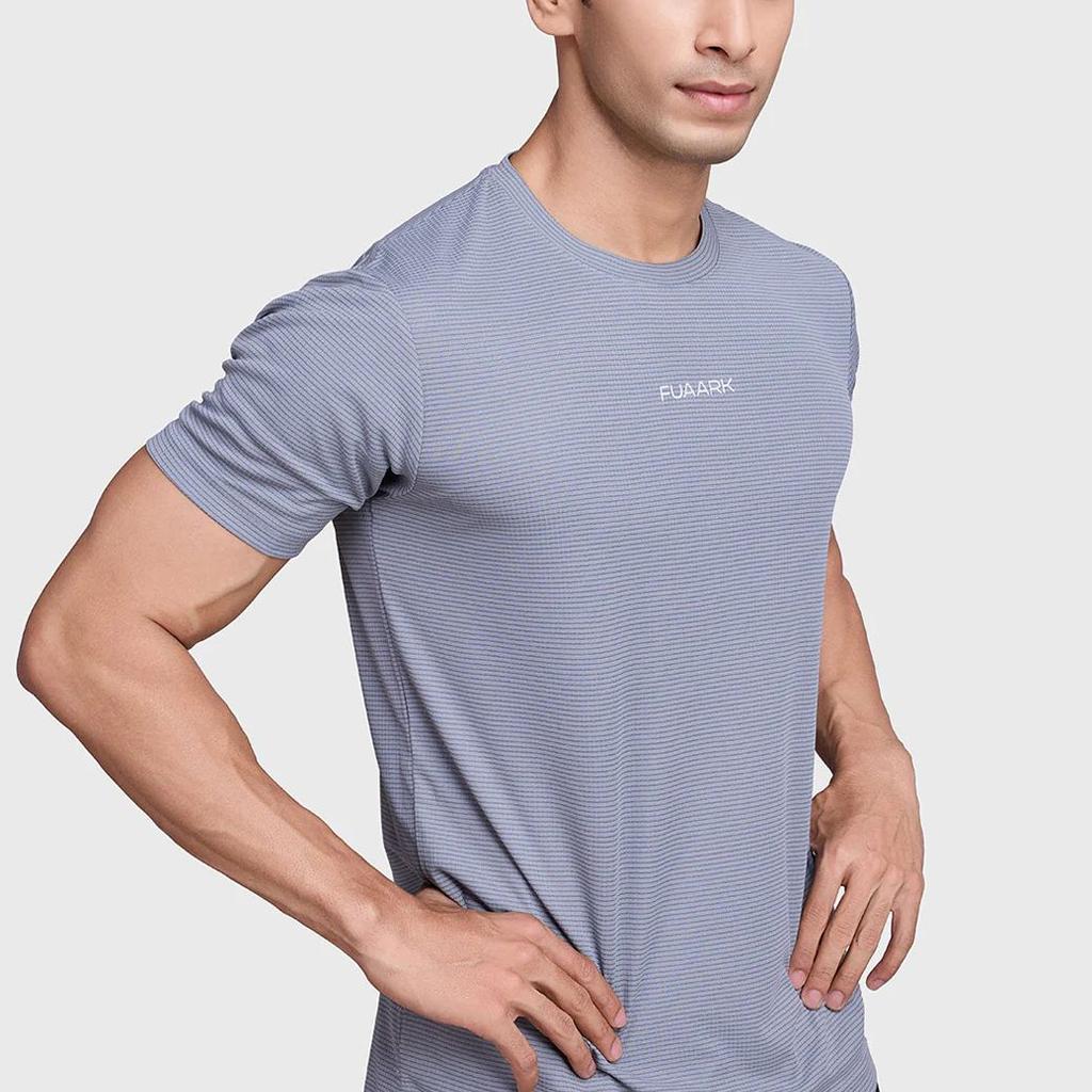 Checks Running T-shirt Ultimate Grey