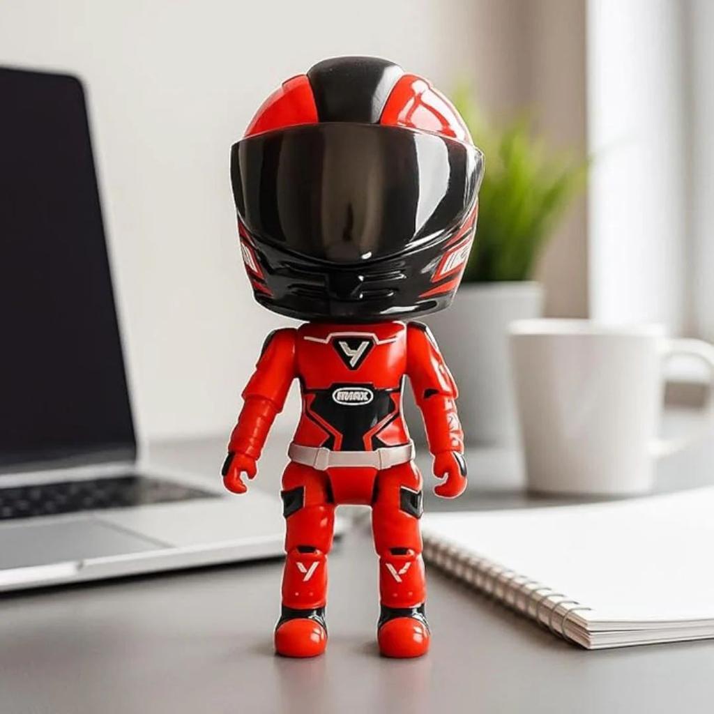 Helmet Metal Mini Figure – Die-Cast Transforming Racing Action Figure (2-in-1 Helmet to Hero) — photo 4