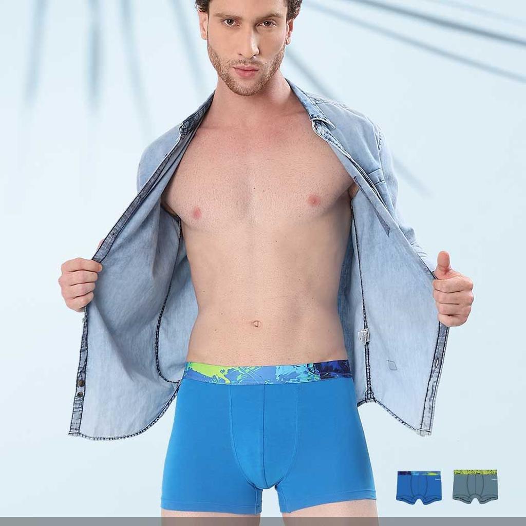 Men's Cotton Abstract Waistband Trunk – Pack of 2