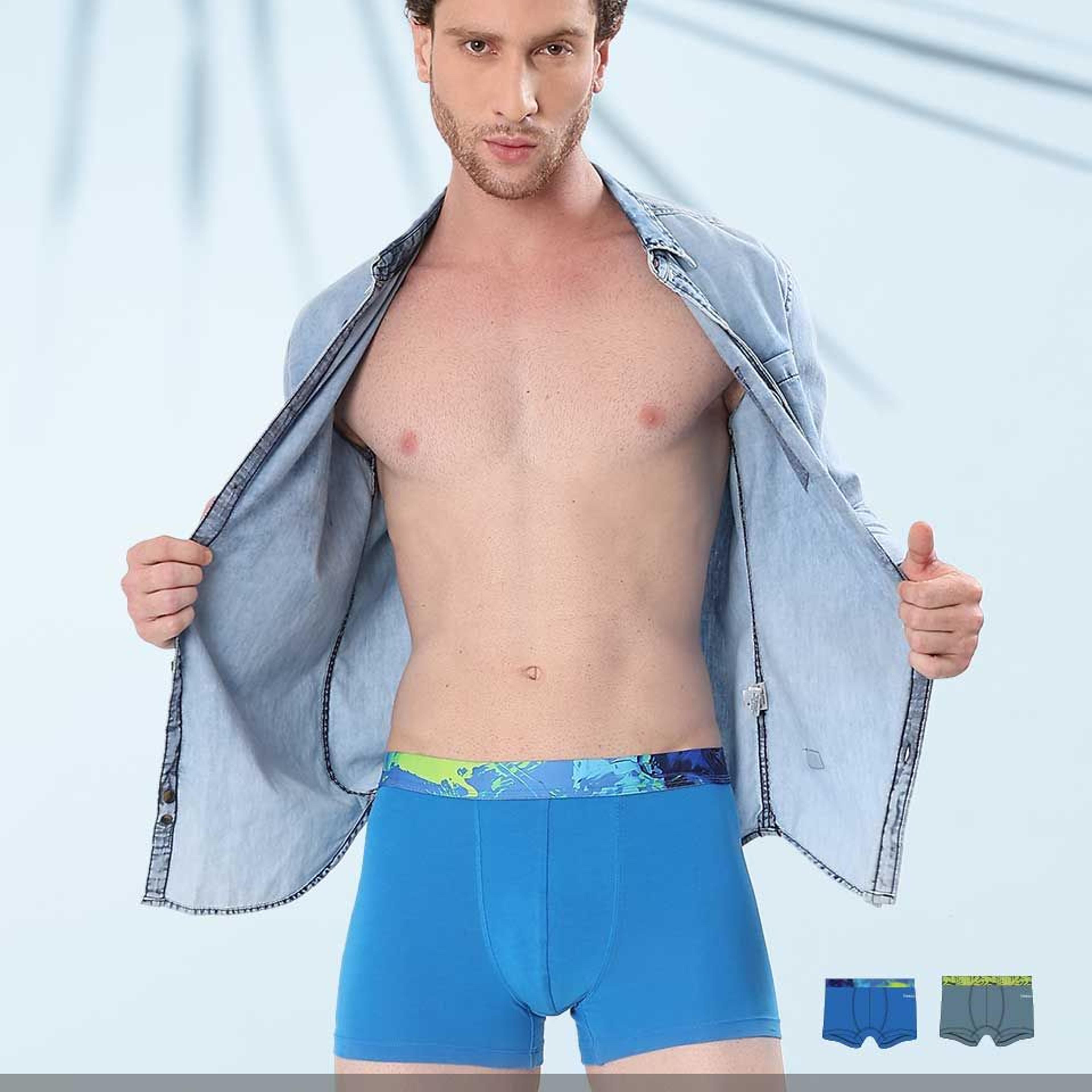 Men's Cotton Abstract Waistband Trunk – Pack of 2