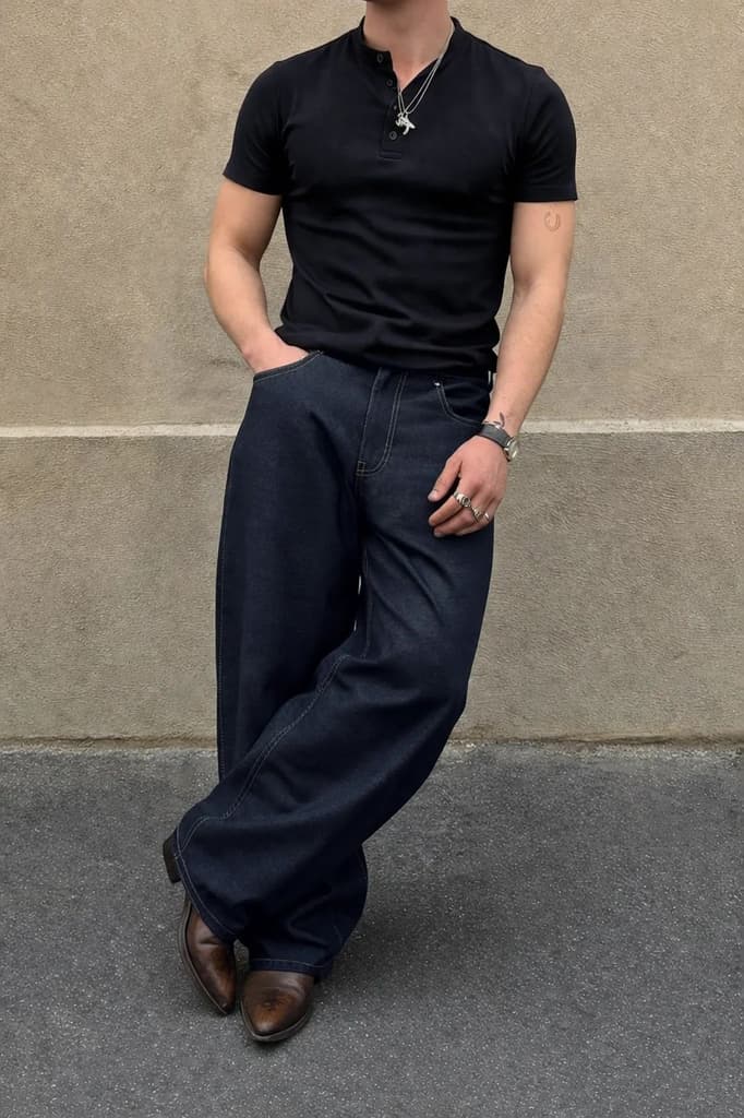 Fake Denim Supersoft Baggy Pants — photo 7