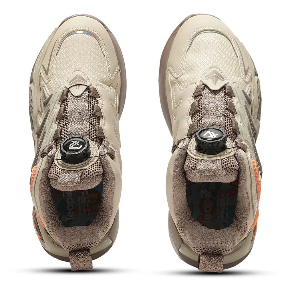 Leap7X ZLP-XK-11 Kids' Beige Walking Shoes - TWIST & GO with Memory Foam & Colorblock Design — photo 9