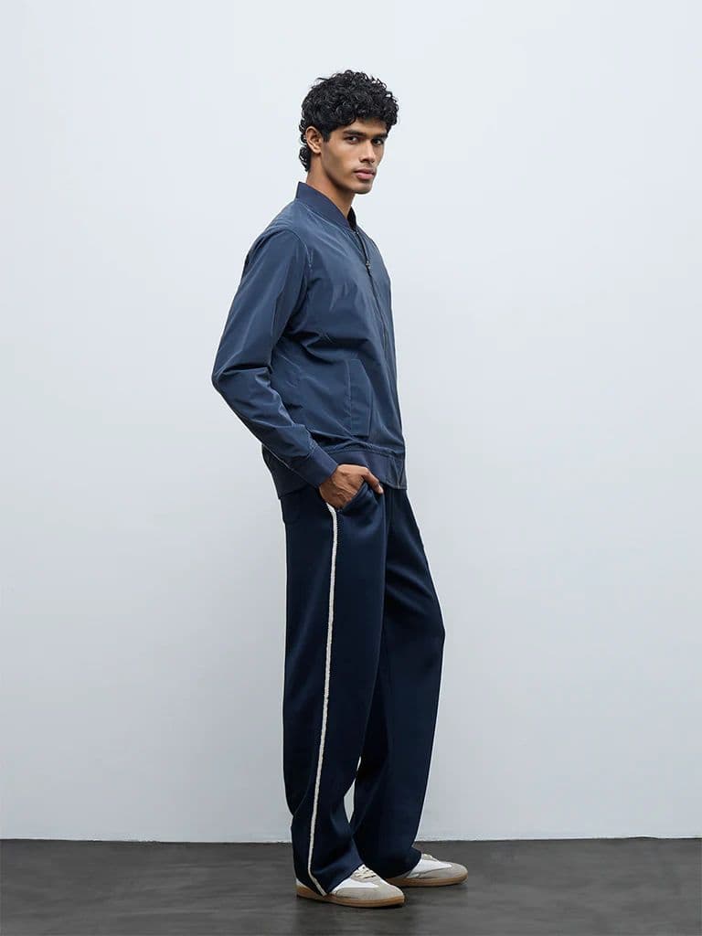 Nuoflexx Navy Relaxed-Fit Bomber Jacket — photo 2