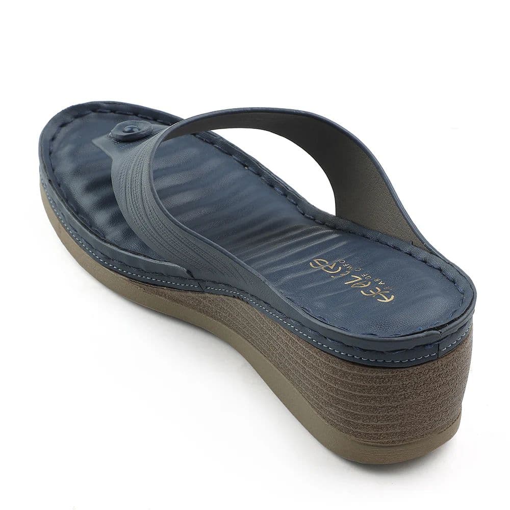 Healers Navy Blue Wedge Heel Sandal For Women ZQ-FD-54 By Liberty — photo 4