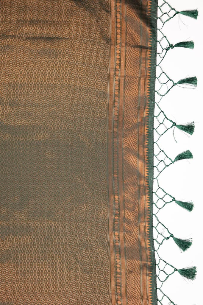 Mimosa Women's Woven Design Kanjivaram Style Art Silk Saree With Blouse Piece : SA00001776YLWFREE — photo 5