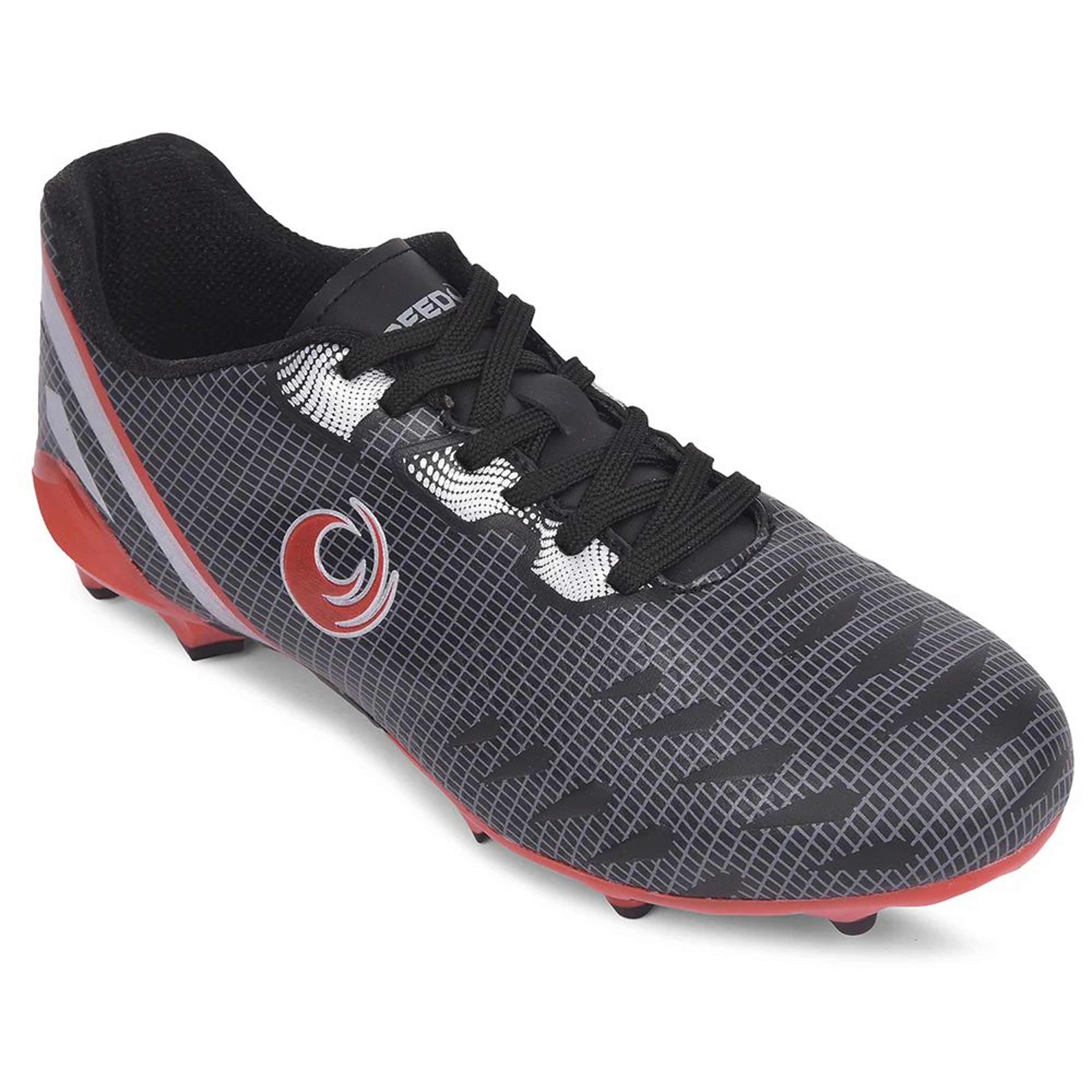 Freedom Black Sports Lacing Football Shoes For Men JOGA By Liberty