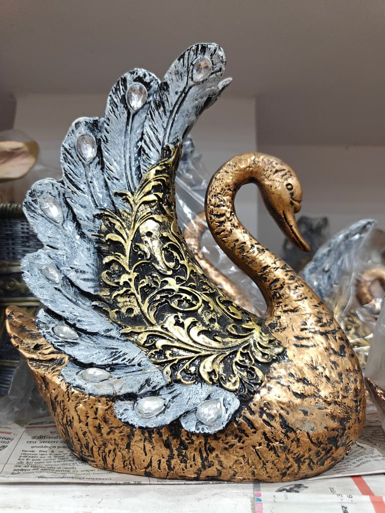 Swan Statue | Gold Leaf | Decorative | Swan