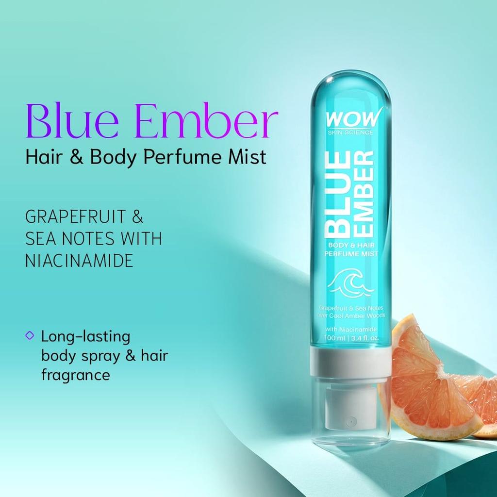 Blue Ember Hair & Body Perfume Mist Refreshing Grapefruit & Sea Scent