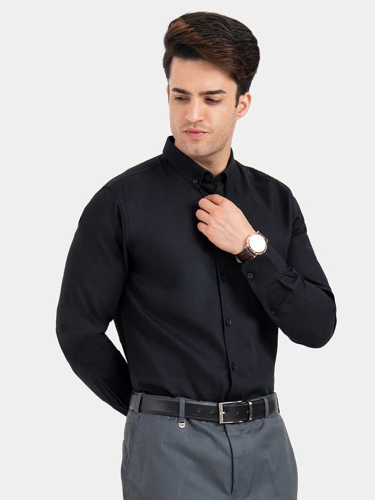 Shirts for Men in Black | Birdeye Full Sleeve Formal Shirt — photo 6
