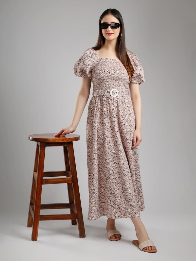 Avira Textured Flared Dress — photo 2