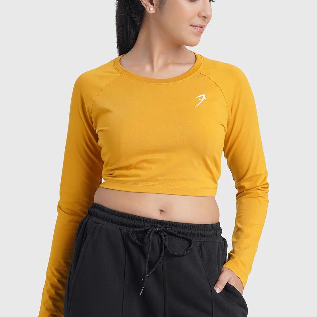 Legacy Crop Top T-shirt Mustard