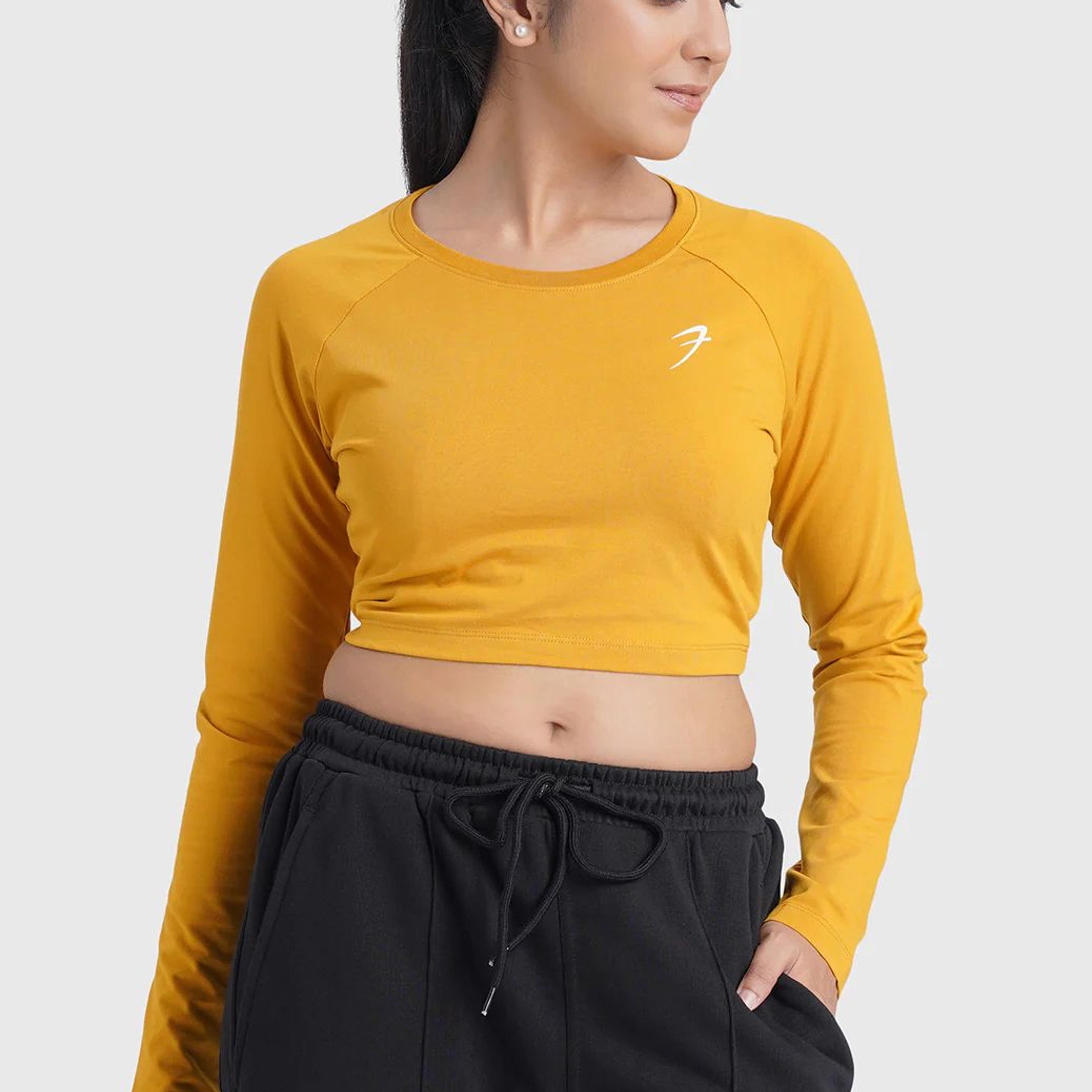 Legacy Crop Top T-shirt Mustard