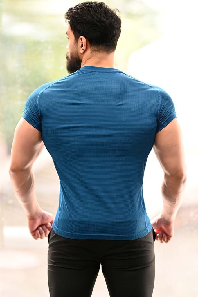 Checks T-shirt Teal — photo 7