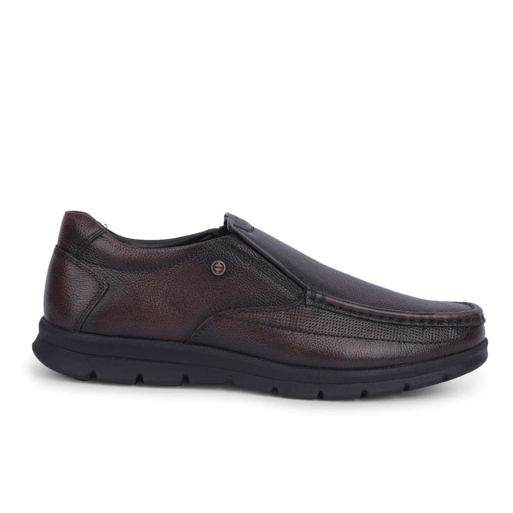 Healers Brown Formal Non Lacing Moccasin For Men OSL-22 By Liberty — photo 2