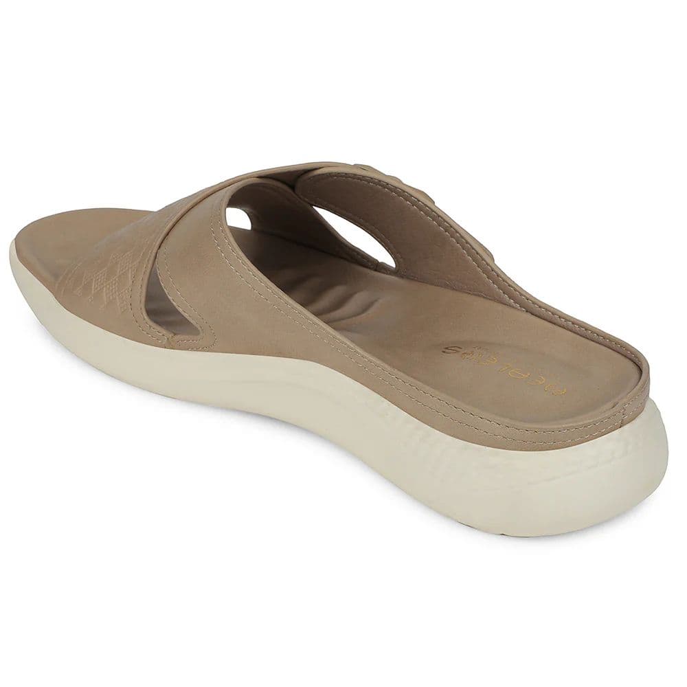 Healers Cream Casual Flat Sandal For Women ZQ-DM-02 By Liberty — photo 5