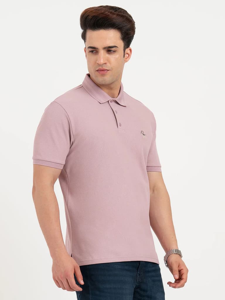 Polo T Shirts for Men in Light Mauve | Classic Polo T Shirts — photo 6