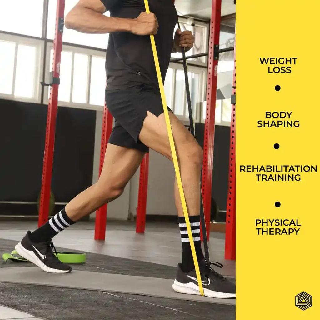 Boldfit Natural Rubber Resistance Premium Band| Dual Color Heavy Resistance Band| Orange |30-45 kg