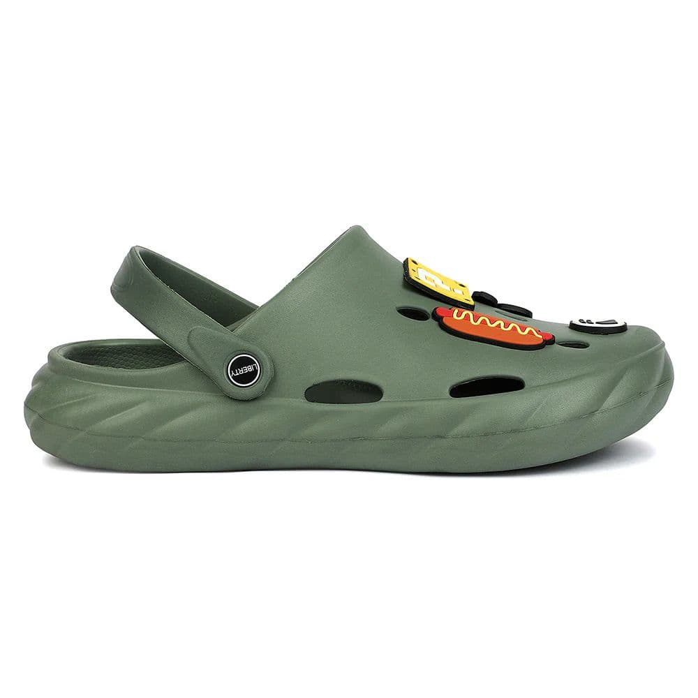 A-HA Olive Green Casual Clogs for Men BEACHWALKM by Liberty — photo 2