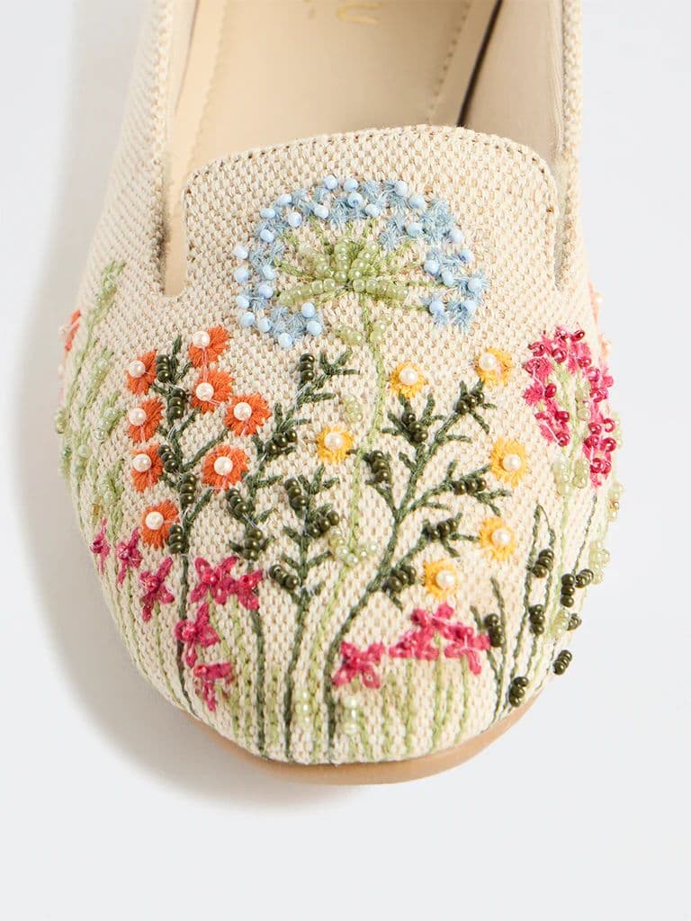 LUNA BLU Multicolor Floral-Embroidered Loafers — photo 4