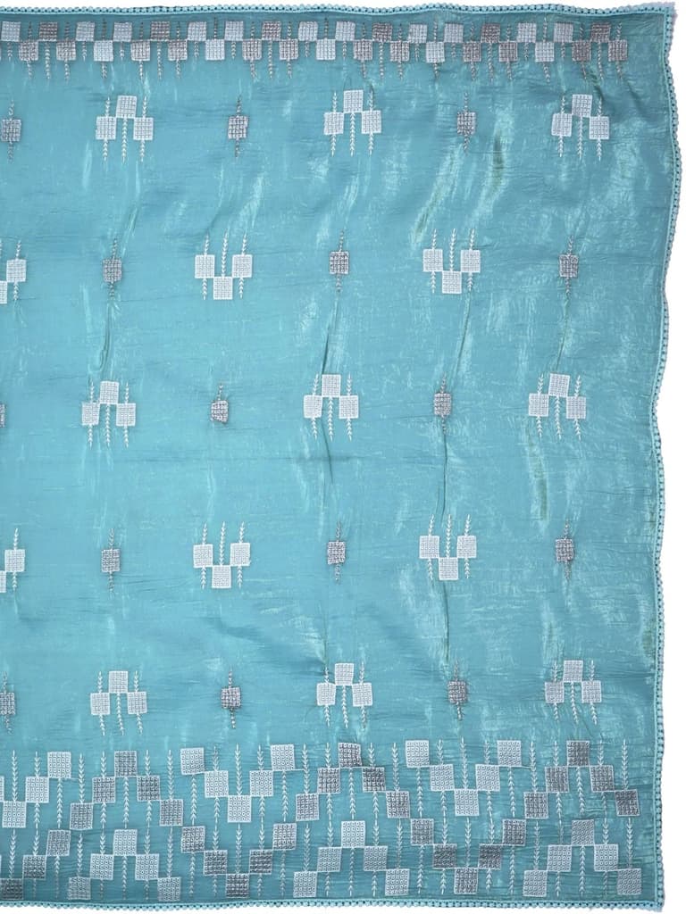 Mimosa Women's Woven Design Banarasi Style Tissue Crush Saree With Blouse Piece : SA00002009SFFREE — photo 6