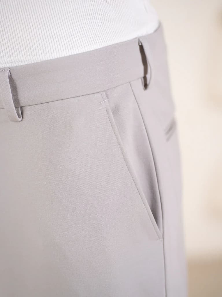 Malai Light Grey Soft-touch Slim Fit Power Stretch Pants — photo 10