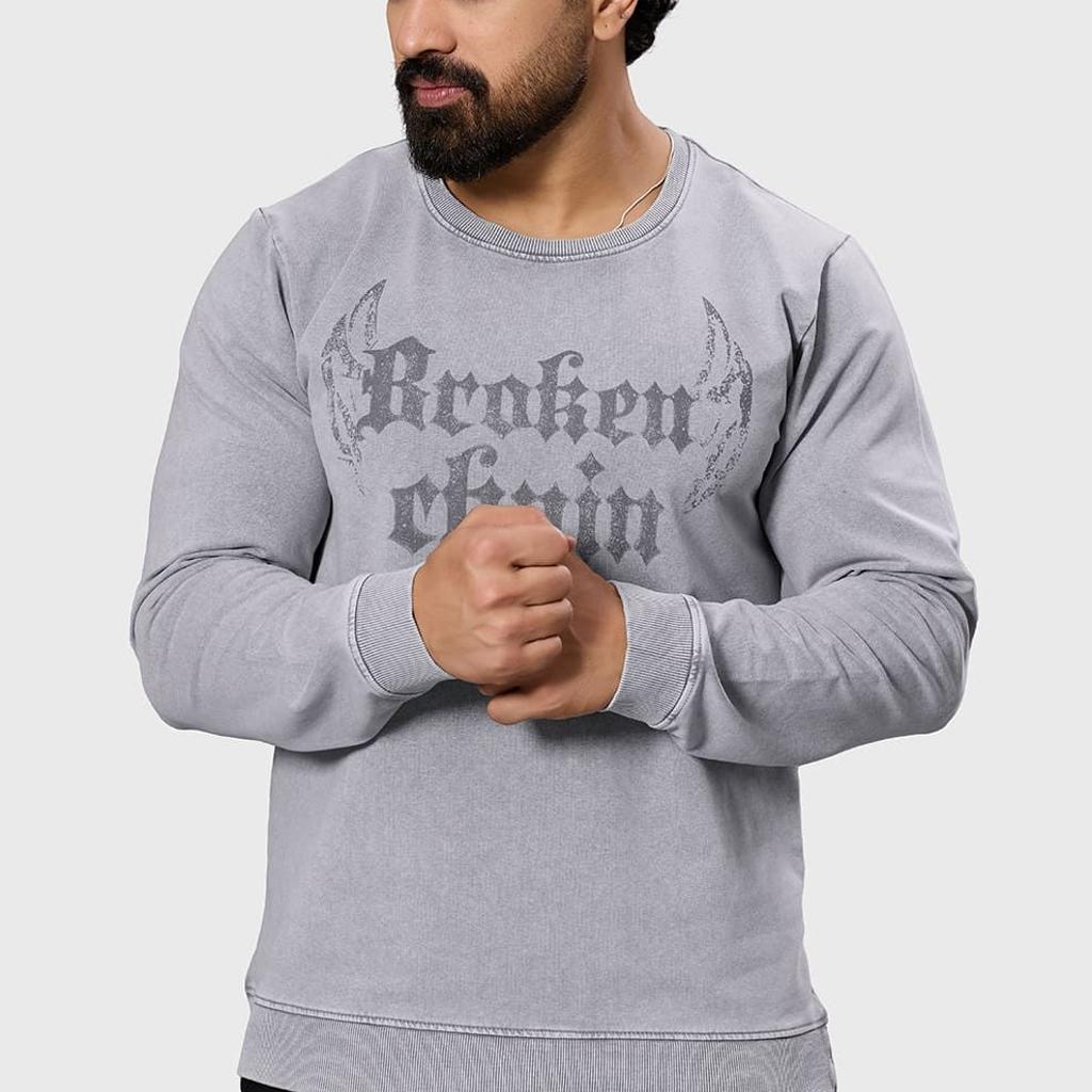 Shadow Washed Sweatshirt Light Grey