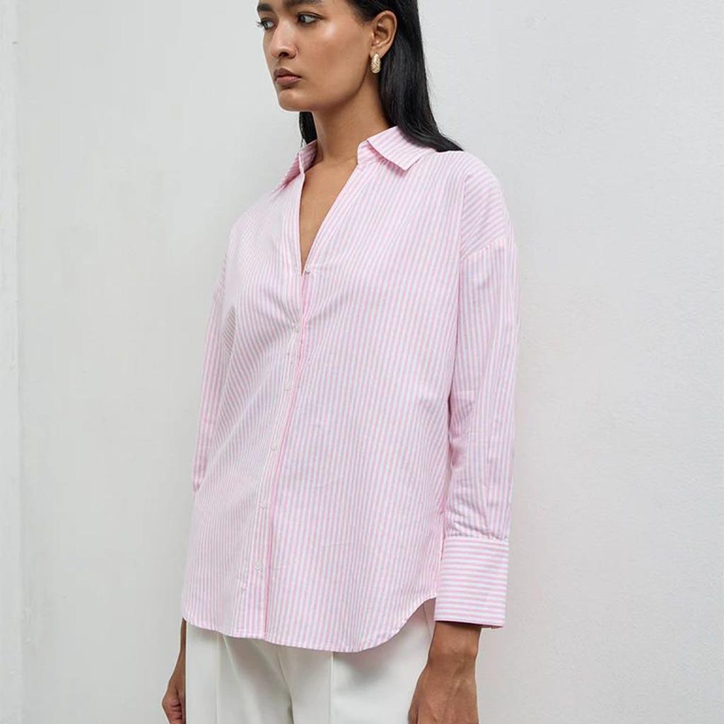Wardrobe Pink Striped Cotton Shirt