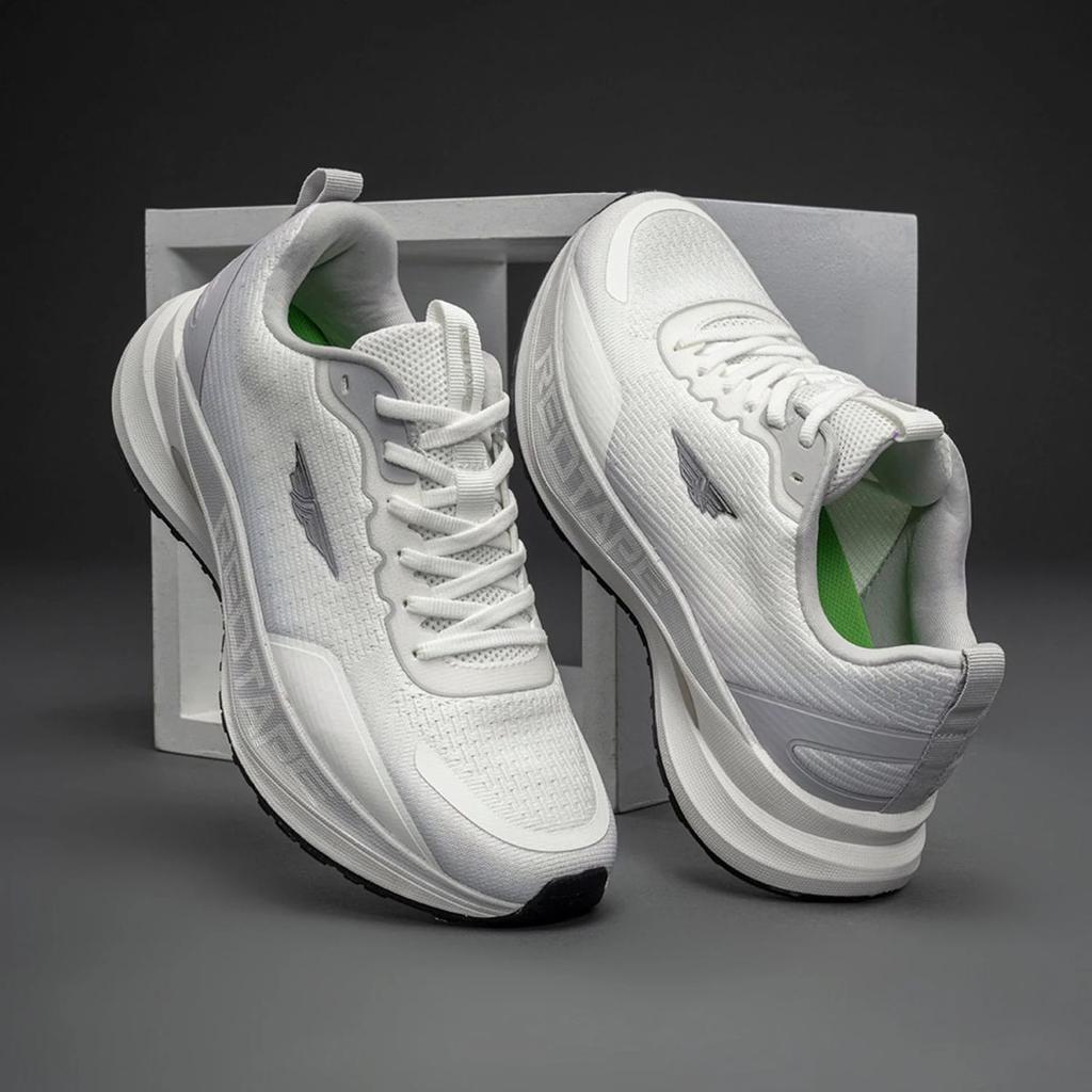 Athleisure Sports Shoes for Men in White and Grey | Low-Cut Shoes. — photo 6
