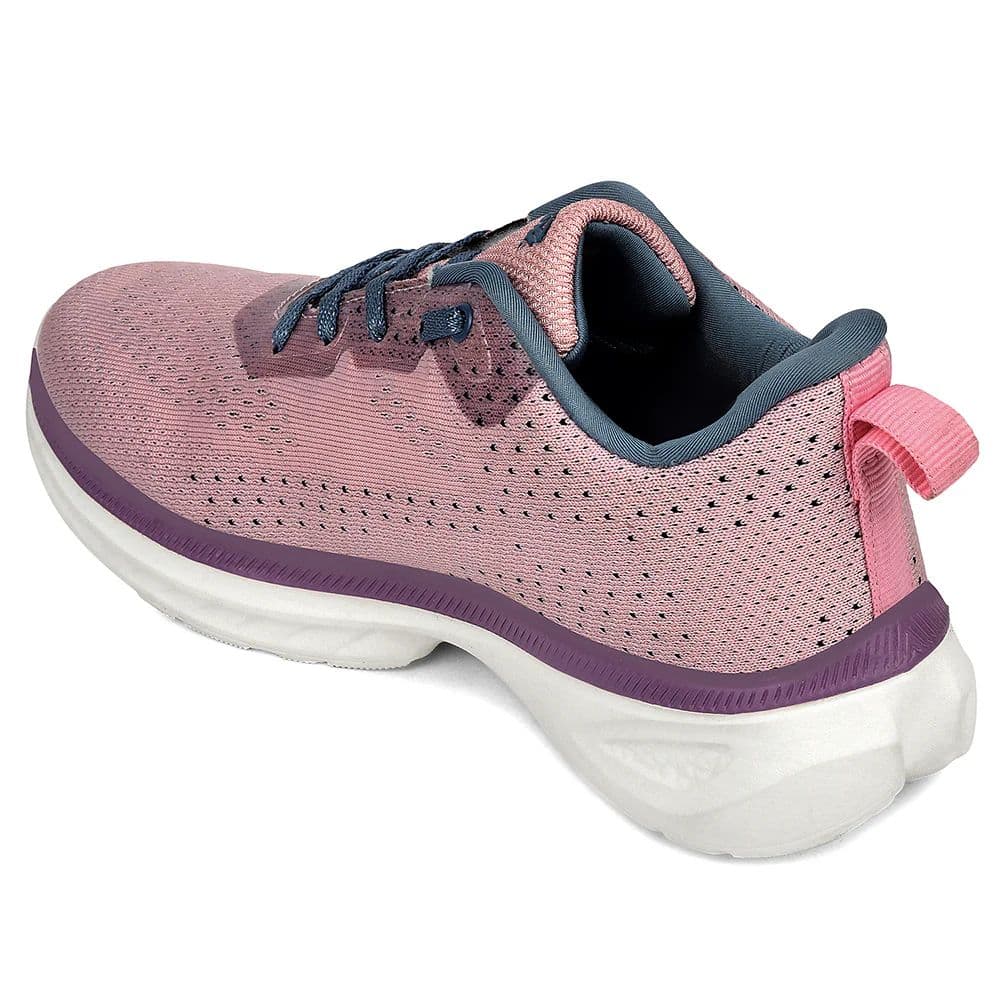 Leap7x Peach Sports Lacing Running Shoes For Women GHD-10 By Liberty — photo 5