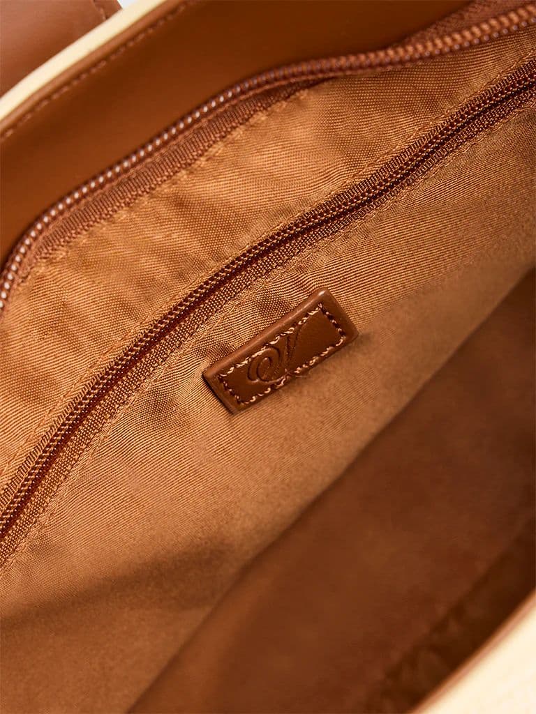 Westside Cream Textured Canvas Shoulder Bag — photo 4