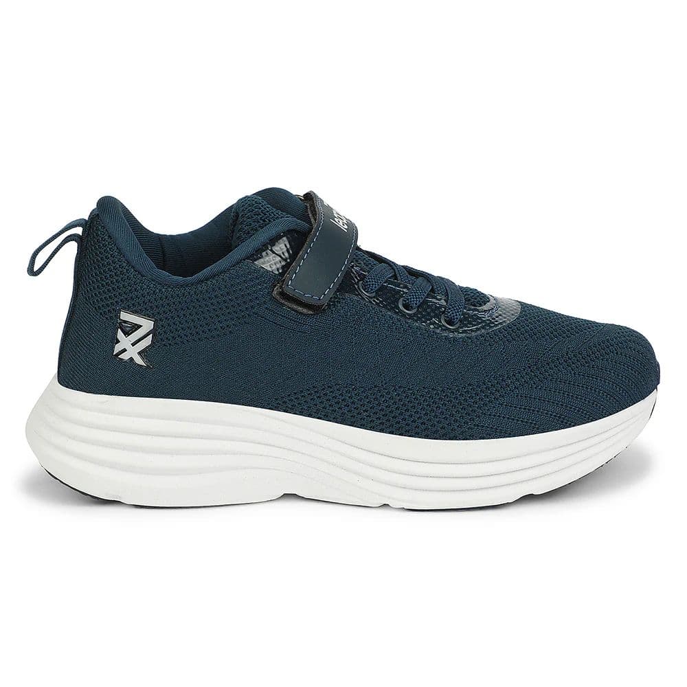 LEAP7X Teal Blue Sports Non Lacing Walking Shoes for Kids COVER-04 by Liberty — photo 2