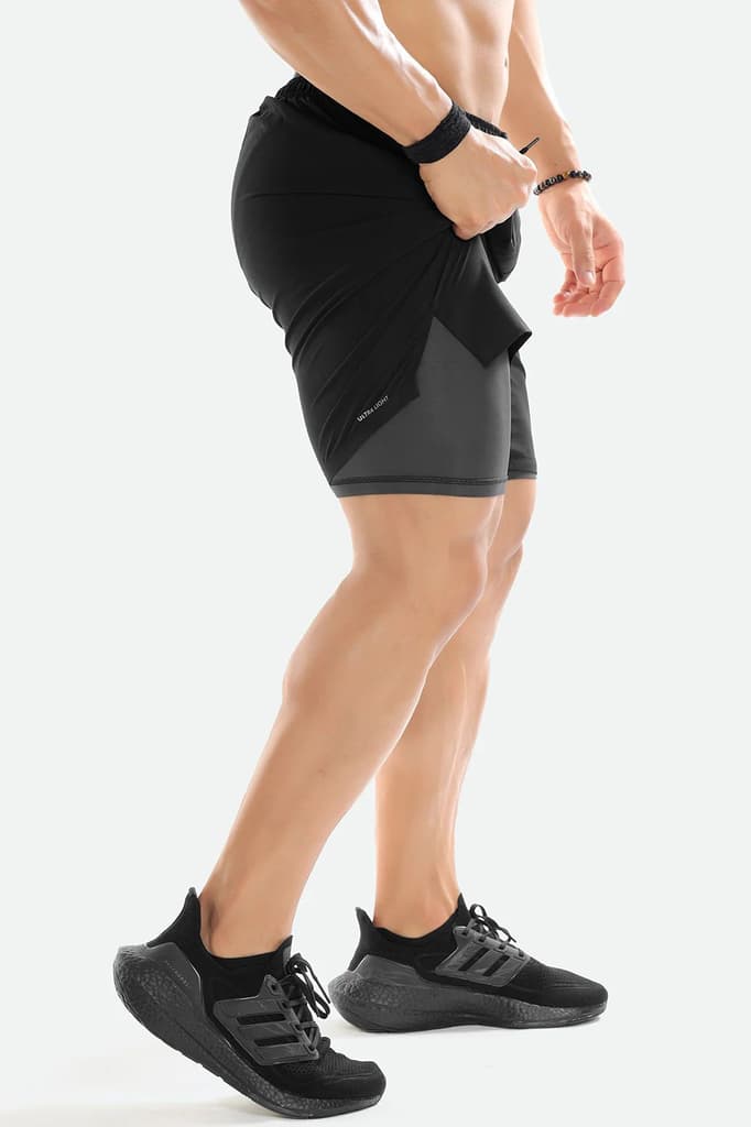 2 in 1 Compression Shorts Black — photo 3
