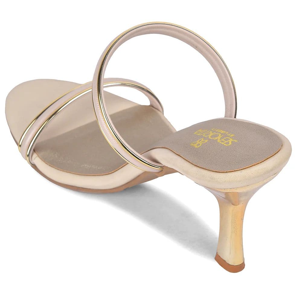 Senorita STY-161E Cream Casual Heeled Slippers for Women — photo 5