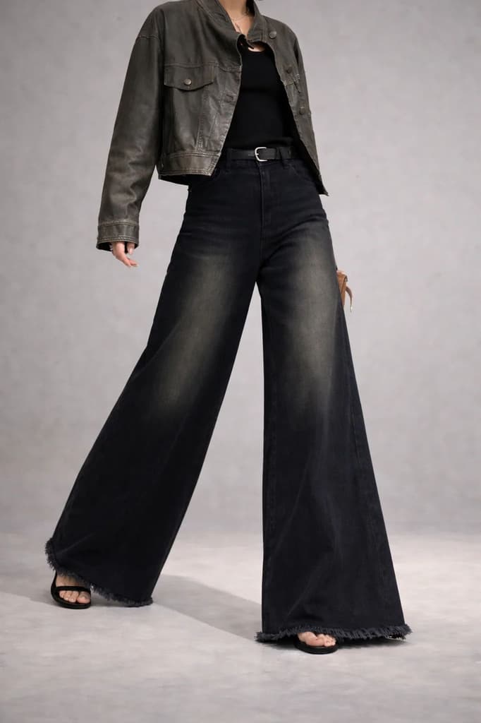 Black Flame Extra Wide Jeans — photo 2