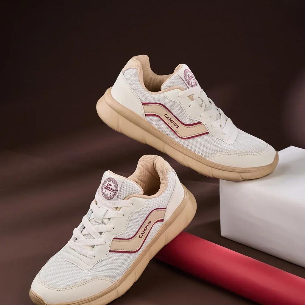 EVARO Off White Men's Running Shoes