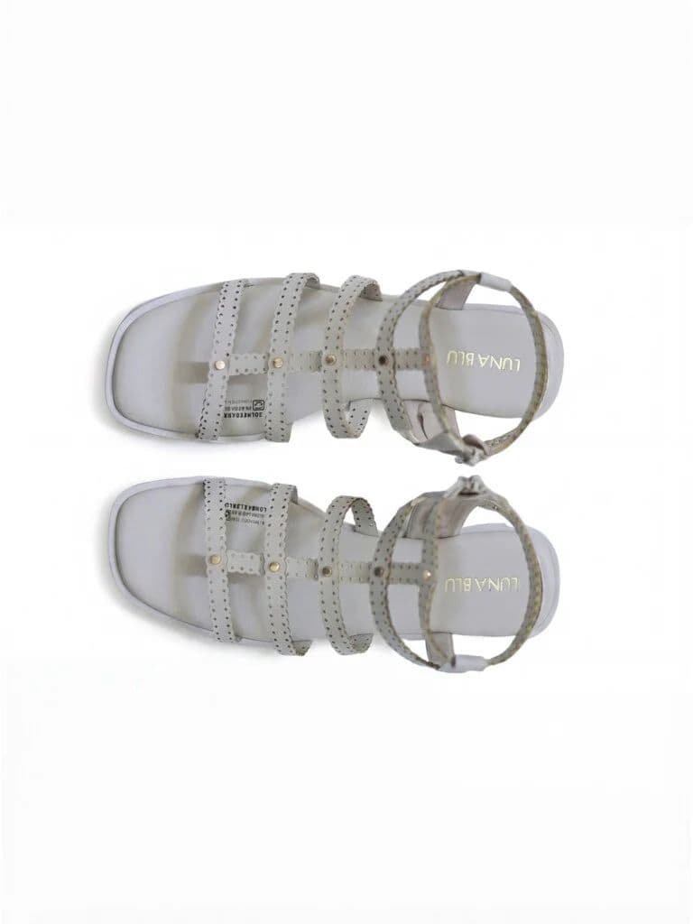LUNA BLU Ivory Embellished Gladiator Sandals — photo 3