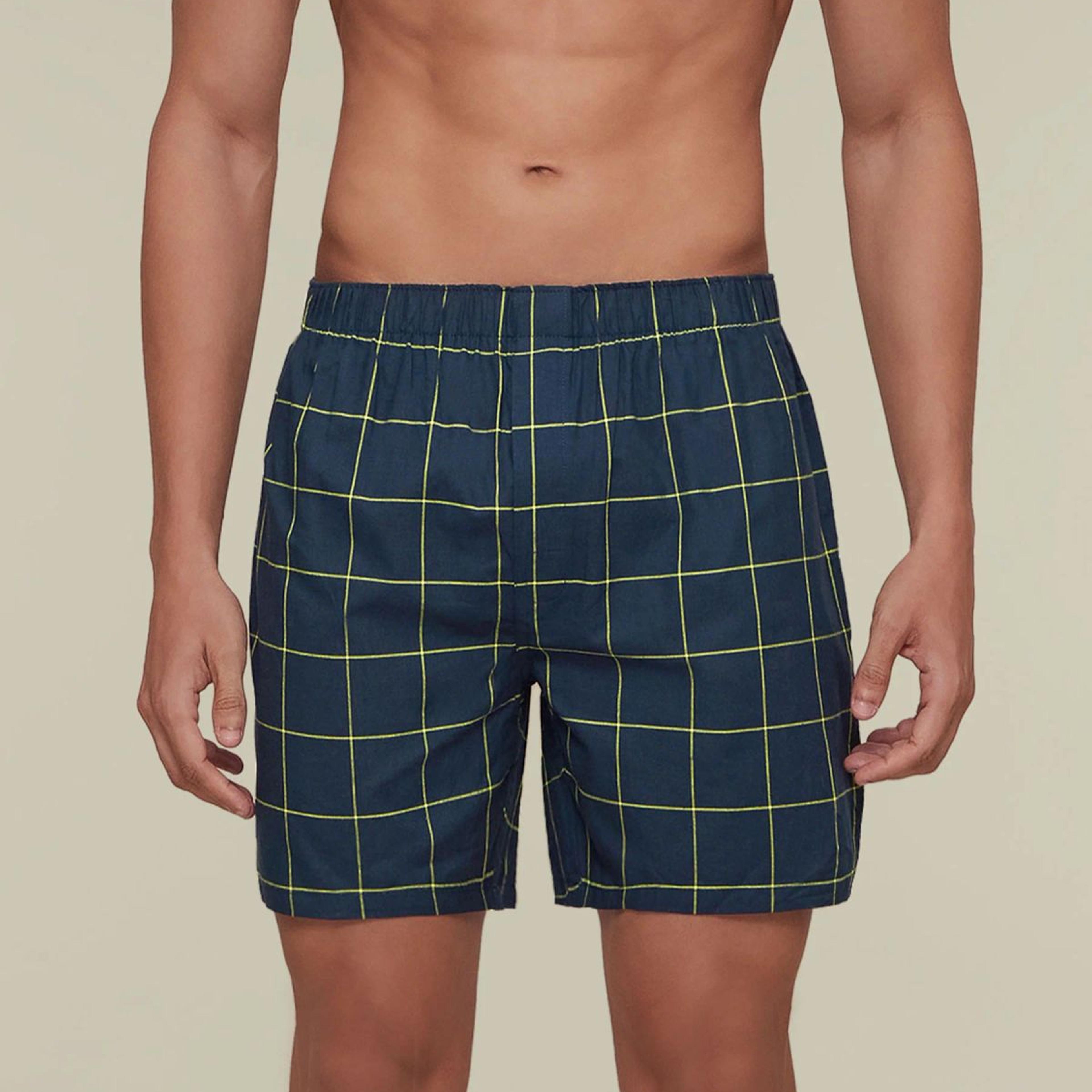 Checkmate Combed Cotton Boxers Lemon Burst