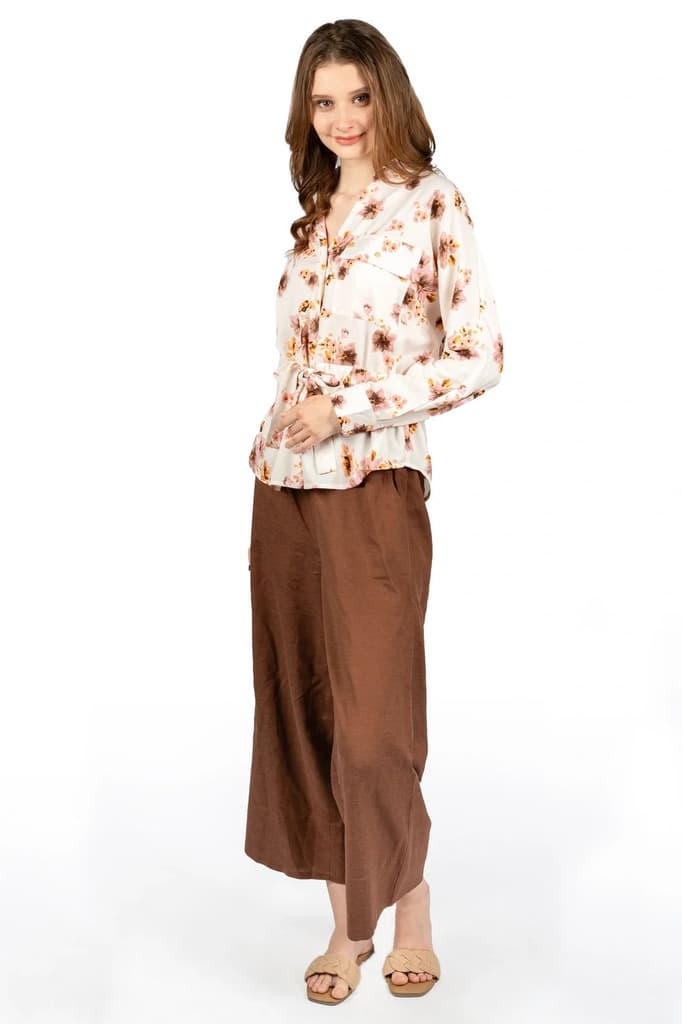 Floral Breeze Off-White Georgette Shirt — photo 5