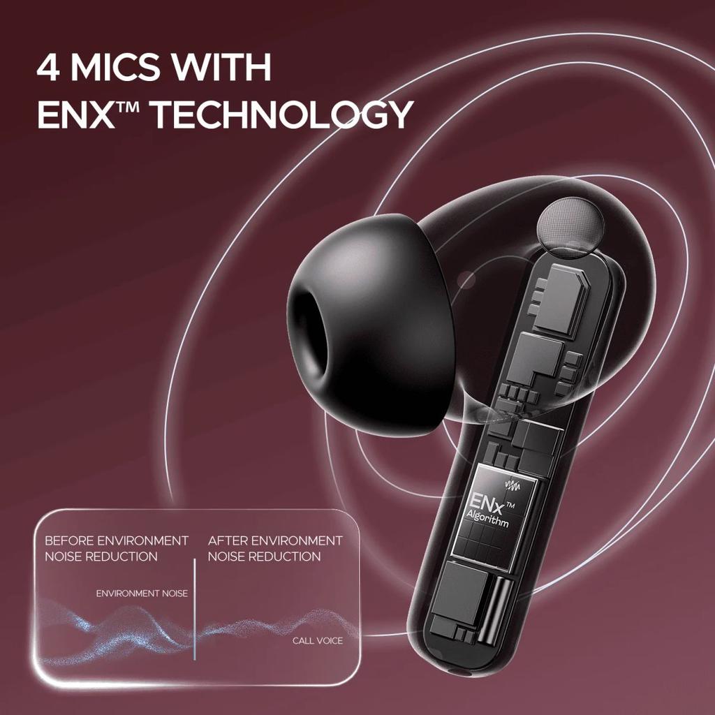boAt Airdopes Plus 318 | Wireless Earbuds with 100 Hours Playback, 4 Mics with ENx™ Technology, BEAST™ Mode — photo 4