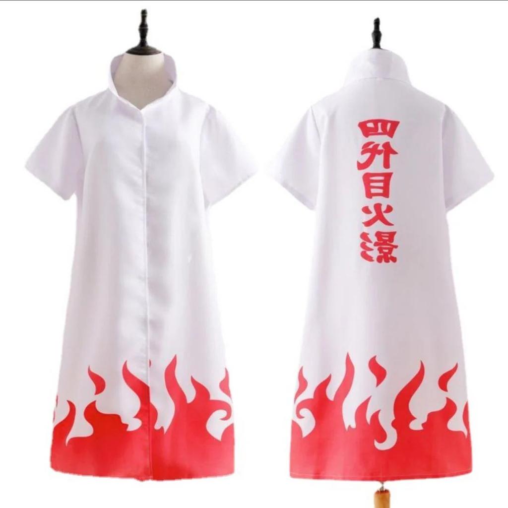 Fourth Hokage Minato Namikaze Costume | Anime Cosplay for Men — Cloak Only / Medium