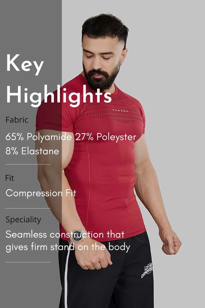 Power Seamless T-shirt Red/ Fuaark — photo 7